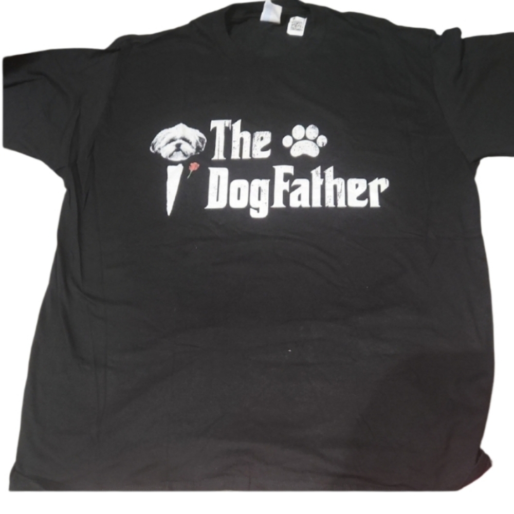Mens New Xl Shih-tzu The DogFather Black T-Shirt